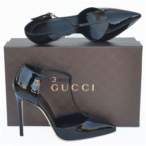 clear gucci heels|black Gucci high heels.